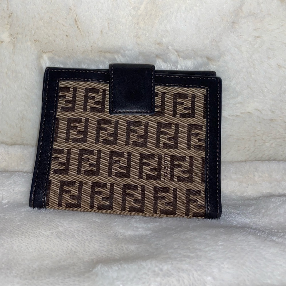 Vintage Fendi Canvas Bifold Wallet